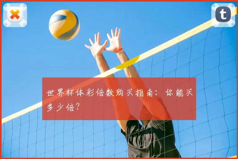 世界杯体彩倍数购买指南：你能买多少倍？