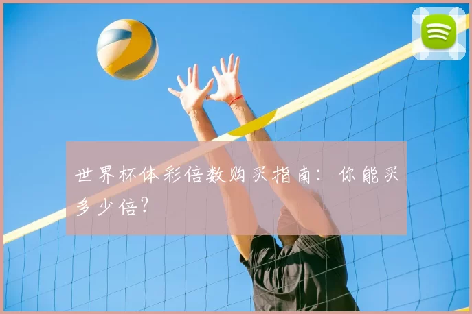世界杯体彩倍数购买指南:你能买多少倍?