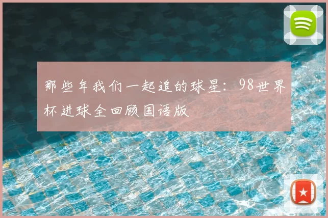 那些年我们一起追的球星：98世界杯进球全回顾国语版